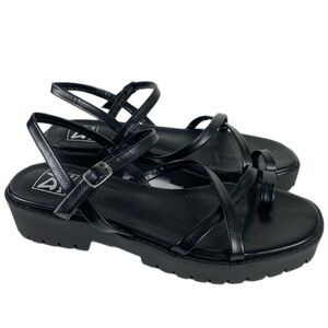 Dirty Laundry Black Strappy Sandals Women’s Size 8  Open Toe Casual Sandals